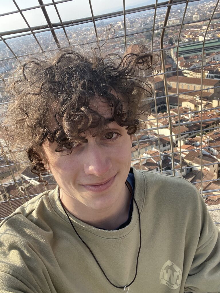 A picture of Martin Barroso from a top down perspective overlooking Florence Italy